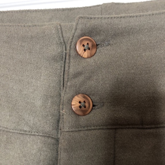 REI Women's Pants Green Button Fly Straight Cut Soft Warm Pants Size 10 - Picture 4 of 9